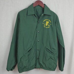 Vintage 1987 Vermont State Hockey All-Stars Green Windbreaker Large